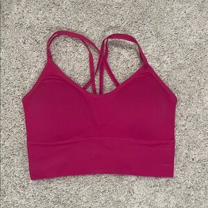 NVGTN Pink Strappy Sports Bra